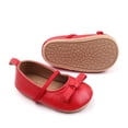 thumbnail image 6 of Biezeib Baby Girl PU Leather Flats Infant Bow Walker Crib Shoes for Party, Festival, Baby Shower, 6 of 6