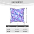 thumbnail image 4 of Fotbe Blue Skull Daisy Pattern Velvet Decorative Throw Pillow Covers with Elegant Piping, Soft Plush Cushion Cover for Sofa, Bed, Car, Office-16"x16", 4 of 8