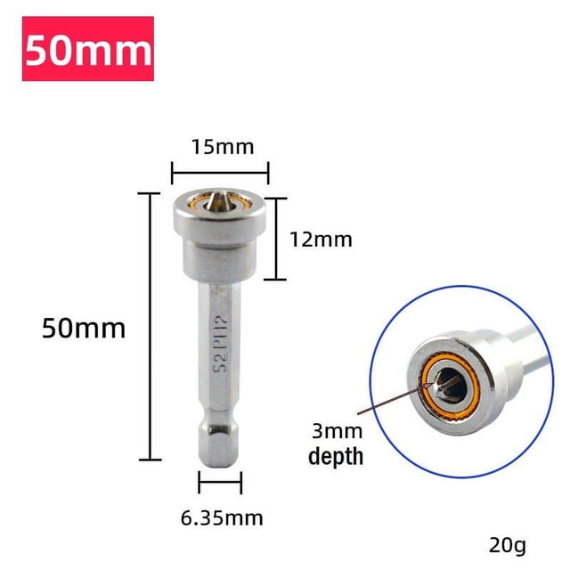 MYG NEW with Magnetic Ring Positioning Screwdriver Bits Woodworking Screw Hex Shank