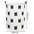 thumbnail image 2 of Howarmer Large Hamper - Large Sized Storage Baskets with Handle, Collapsible & Convenient Home Organizer Containers for Kids Toys, Baby Clothing, Black Bats, 2 of 4