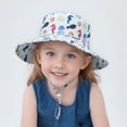 thumbnail image 2 of Ticikt Baby Sun Hat Toddler Bucket Hats Summer Sun Protective Kids Beach Hats Wide Brim Outdoor Camping Hat for Boys Girls 0-6Y, 2 of 5