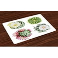 thumbnail image 1 of Ambesonne Vintage Place Mats Set of 4, Mexican Retro Funky Cactus, Standard Size, Multicolor, 1 of 4