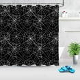 thumbnail image 2 of Funny Halloween Shower Curtains for Bathroom Spider Web Black Grey Shower Curtain with Hooks,72x84 inch Extra Long Polyester Fabric Waterproof, 2 of 6