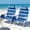 Blue & White Stripes, variant on Arlopu Folding Backpack Beach Chair, Outdoor Portable Folding Camping Chair, Max Load 350lbs