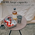 thumbnail image 1 of Taza para acampar al aire libre, de acero inoxidable 304, para cerveza, de una sola capa, portátil, con boca, de 350 ml, para café, té, agua de camping, de acero inoxidable, 1 of 6
