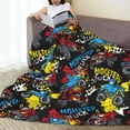 thumbnail image 6 of Honeii Monster Car Print Fleece Blanket - Throw Blanket for Bed, Sofa, Couch, Camping, and Travel , Microplush Ultra Soft Warm Blanket-60"x50", 6 of 7