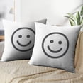 thumbnail image 3 of LALILO Throw Pillow Covers Smile Happy Symbol Smile Happy Afro Cushion Cover 18" x 18", 2202 Pack, 3 of 6