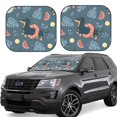 thumbnail image 6 of Kdxio Watermelons Dachshunds Print 2-Piece Sun Shade Front Windshield - Foldable Car Front Window Sunshades For Most Sedans Suv Truck, 6 of 6