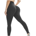 thumbnail image 2 of TGPMGRZ Lifting Leggings with Pockets for Women, Yoga Pants Tummy Control, High Waist Workout Leggings Dark Gray Size L, 2 of 9