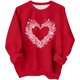 thumbnail image 4 of TaTaai Valentine's Day Oversized Sweatshirt, Christmas Holiday Pullover, Fleece Lined Long Sleeve Top for Youth, Cozy Photoshoot Casual Wear Gift, 4 of 8