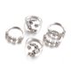 thumbnail image 1 of Set 5PC Amante Pila Anillos de Plata Luna Estrella de Cristal Mujeres Bohemio Anillos de boda, 1 of 8