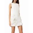 thumbnail image 2 of Women's Sleeveless Round Neck Mini Dress White S, 2 of 9