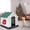Green Roof, variant on WDZS Plastic Dog House, Insulated Doghouse Puppy Shelter, Water Resistant Easy Assembly Sturdy Dog Kennel with Elevated Floor and Air Vents, Ventilate for Medium or Small Dogs,Blue