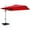 Brique Rouge, variante sur Gymax Parasol de Patio Suspendu Déporté Carré de 10 Pi avec Base, Inclinaison à 360 Degrés, Rouge Brique