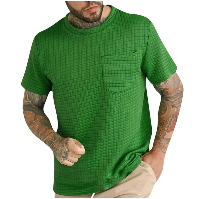 Negocios Tops Casuales, Hombre a Damas Cuello Redondo Manga Corta Suéter, Tejido de Poliamida de Viscosa Superior