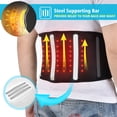 thumbnail image 3 of Masajeador de cintura con calefacción por infrarrojos para aliviar el dolor de la columna vertebral, masajeador de apoyo Lumbar con correa de espalda baja, escoliosis de disco herniado, 3 of 4