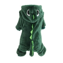 Halloween Costume for Pet Dog Cat Dinosaur Plush Hoodies Animal Fleece Warm Outfits Clothes for Small Medium Dogs Cats Halloween Cosplay Apparel Accessories
