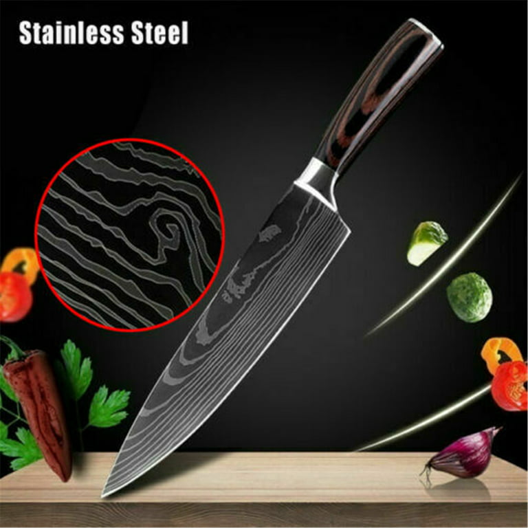 XYJ Knives,Professional Knife Sets for Master Chefs,11-pcs Chef Knife Set  with Bag,Meat Cleaver Butcher for Camping