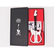 Seki Sound Guitar Scissors with Stand for Display, Made in Japan - Pearl White