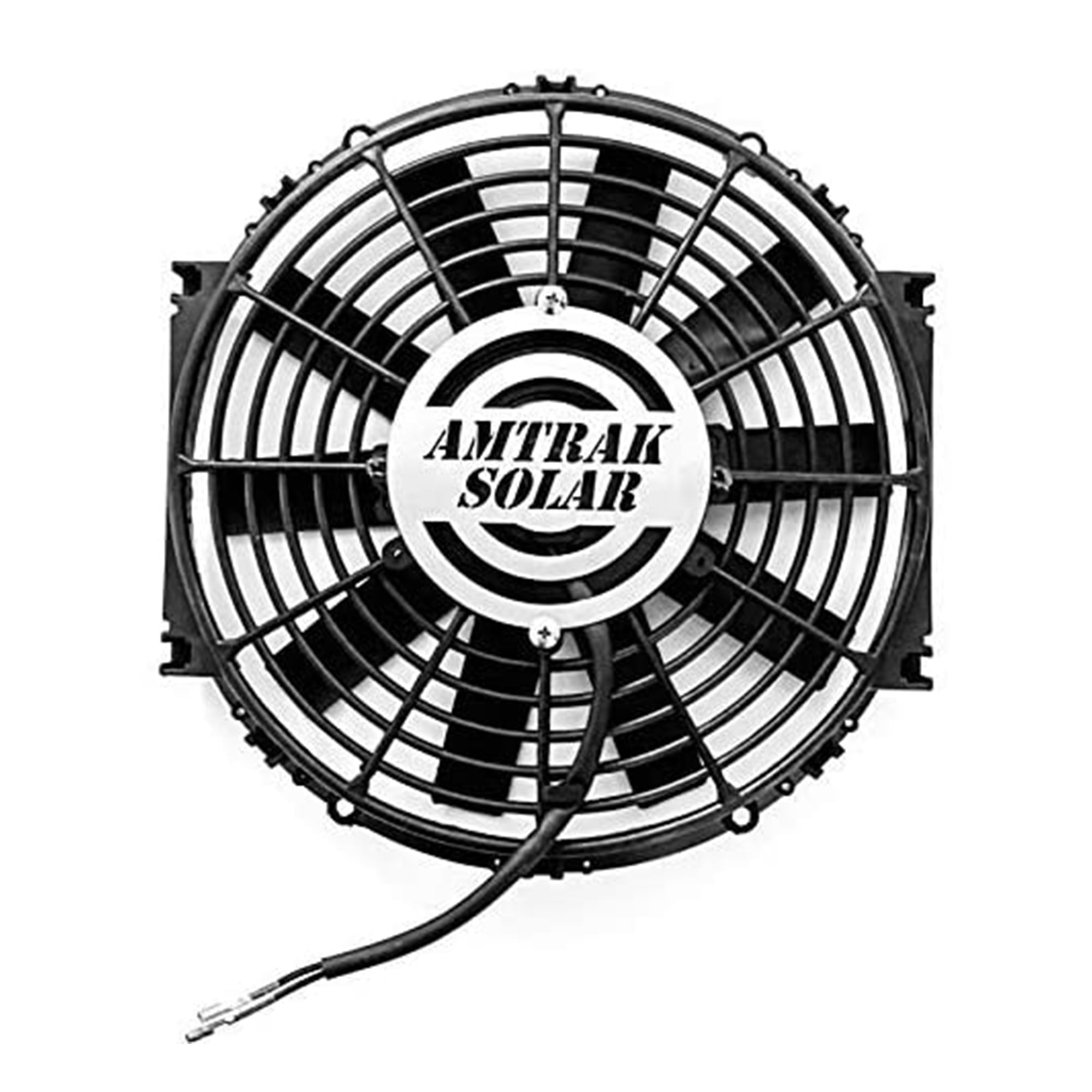 Amtrak 12 Inch High Solar Powered Exhaust Attic Fan for House or Garage