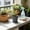Gray, variant on Geometric Ribbed Plastic Planter with Drainage Tray - Modern Faceted Flower Pot for Succulents, Herbs, and Houseplants - Ideal Indoor Decor for Living Room and Bedroom