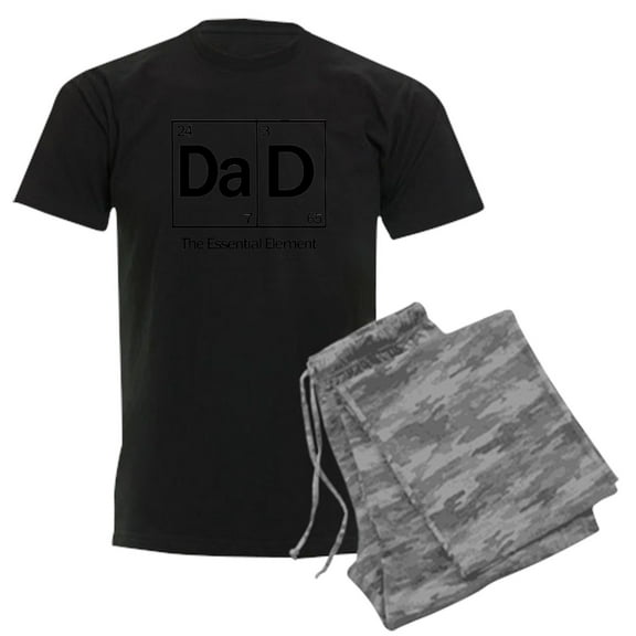 CafePress - Dad: The Essential Element Pajamas - Men's Dark Loose Fit Cotton Pajama Set