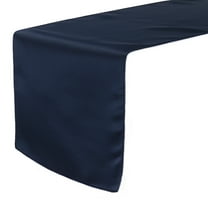 Your Chair Covers - 14 x 108 Inch L'amour Satin Table Runner Navy Blue