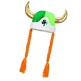 thumbnail image 4 of Sombrero con trenzas, sombrero del día de San Patricio, decoración de trébol, ropa vikinga, gorro para discoteca, Festival, Carnaval, 4 of 9
