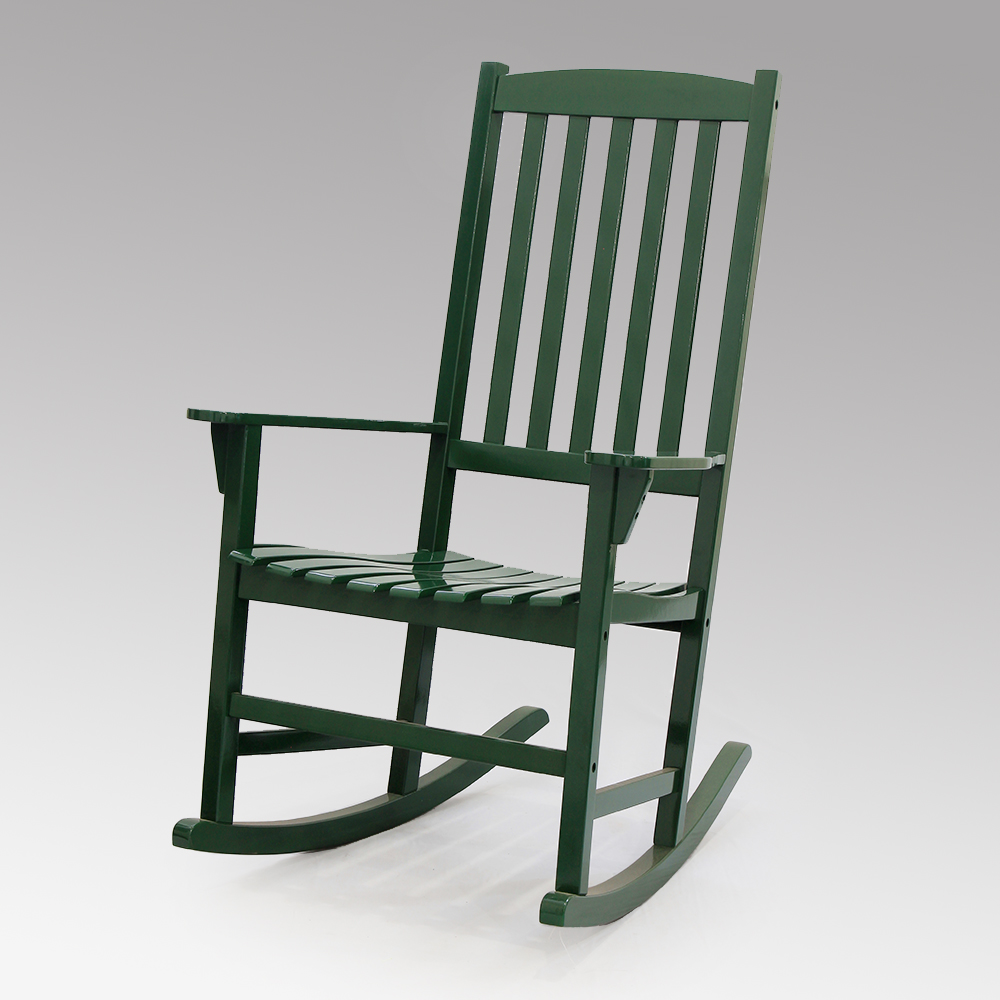 Monstay Solid Wood Outdoor Rocking Chair, Hunter Green - image 5 of 11