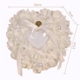 thumbnail image 4 of Okbabeha Wedding Ivory Ring Pillow Cushion, Heart Shape Decoration For Engagement, 4 of 6