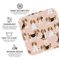 thumbnail image 3 of Honeii Beagle Dog On Brown print Leather Coaster Set of 4, ideal for safeguarding your furniture from drinks spills and effortless cleanup-Square, 3 of 6
