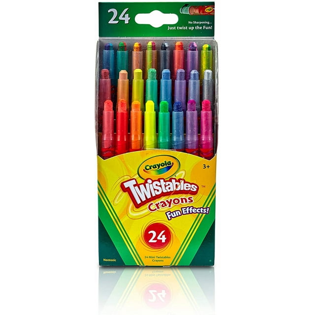 Crayola Divertidos Mini Twistables Crayones con Efectos 24 unidades 1 paquete