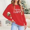 thumbnail image 6 of GUZOM Red Womens Christmas Sweatshirt - Crew Neck Long Sleeve, 100% Polyester Loose Fit for Fall Winter Holiday Family Gatherings & Daily Wear (XS-XL),Size S, 6 of 8