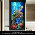 thumbnail image 4 of 1PC, 2D Flat turtle swimming pattern frosted glass window film, transparent PVC adhesive glass door and window decoration, removable and reusable glass stickers. 17.71x39.37 inches (45x100 cm), suita, 4 of 7