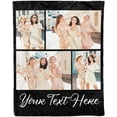thumbnail image 3 of Customize Blankets with Photos, 3 Photos Customizable Blanket Personalized Blankets and Throws Best Friend Blanket for Besties BBF Friendship Gifts for Women Blankets, 3 of 5