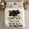 thumbnail image 4 of Black French Bulldog With Playful Statement Typography, Soft Flannel Blanket with Humorous Pet Typography Print, Housewarming Gift and Home Decor for Bedroom and Living Room, 4 of 7