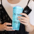 thumbnail image 1 of Iodue Glass&Bottle Summer Straw Cup Portable Double Layer Straw Portable Water Cup Ice Cup, 1 of 4