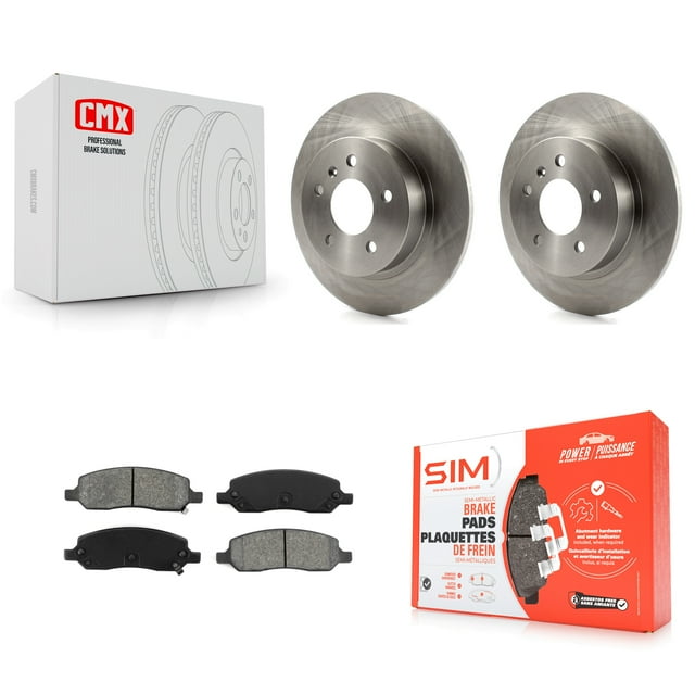Transit Auto Rear Disc Brake Rotors and Semi-Metallic Pads Kit for Car 2006-2011 Buick Lucerne Cadillac DTS K8S-101548