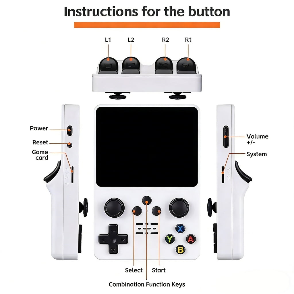 ABS Construction 3.5inch Portable Gaming Console Built For Shock Resistance And Long Lasting Use In Various Setting