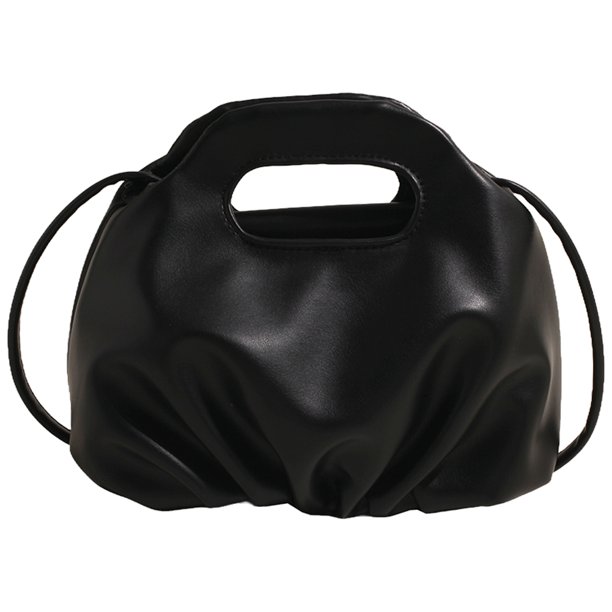 Bolso Bandolera Nube Compras Sólido Cuero Plisado PU para Mujer