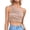 Pink, variant on One Shoulder Tops For Women Ruched One Shoulder Sleeveless Crop Top Strappy Cami Tank Solid Ruched Slim Fit Going Out Blouses Women Vest Blue M