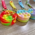 thumbnail image 4 of Push Bubble Round Coin Purse Silicona Descompresión Juguete Llavero De Dibujos Animados Bolsa De Almacenamiento Para Adultos Y Niños Noticed AP007468-05, 4 of 6