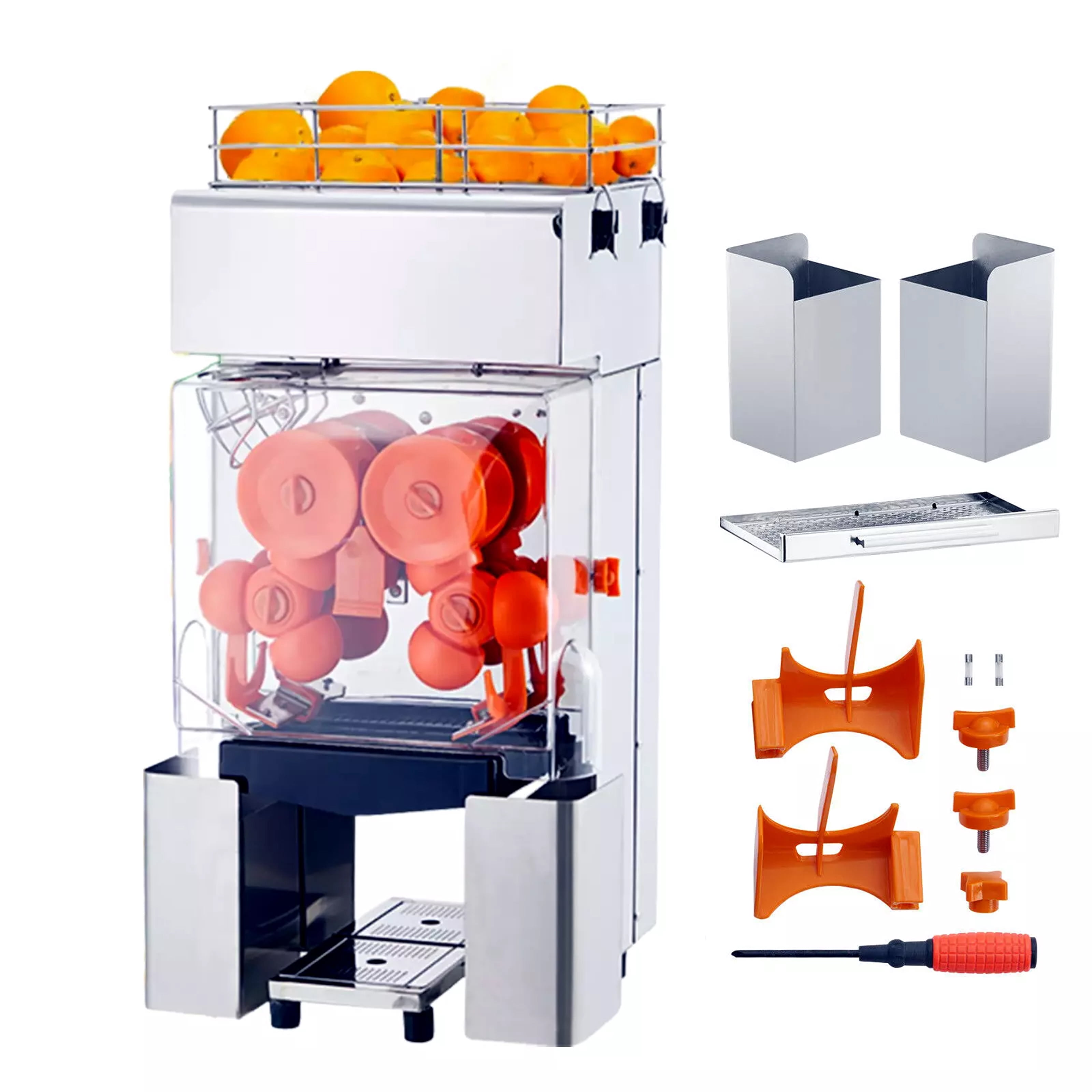 NSF 110V Commercial Orange Juicer Squeezer, Automatic Extractor, Orange Juicer Squeezer Extractor Machine 20 Oranges/ Min