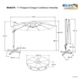 thumbnail image 6 of Freeport 11ft Octagonal Cantilever Umbrella - Beige, 6 of 8