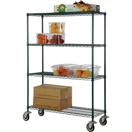 

21 Deep x 36 Wide x 69 High 4 Tier Freezer Wire Shelf Truck with 800 lb Capacity