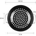thumbnail image 2 of Wok Rond avec Poignée pour Grand Panier à Ufs Verts et Légumes Accessoire Barbecue Outils - krygv, 2 of 4