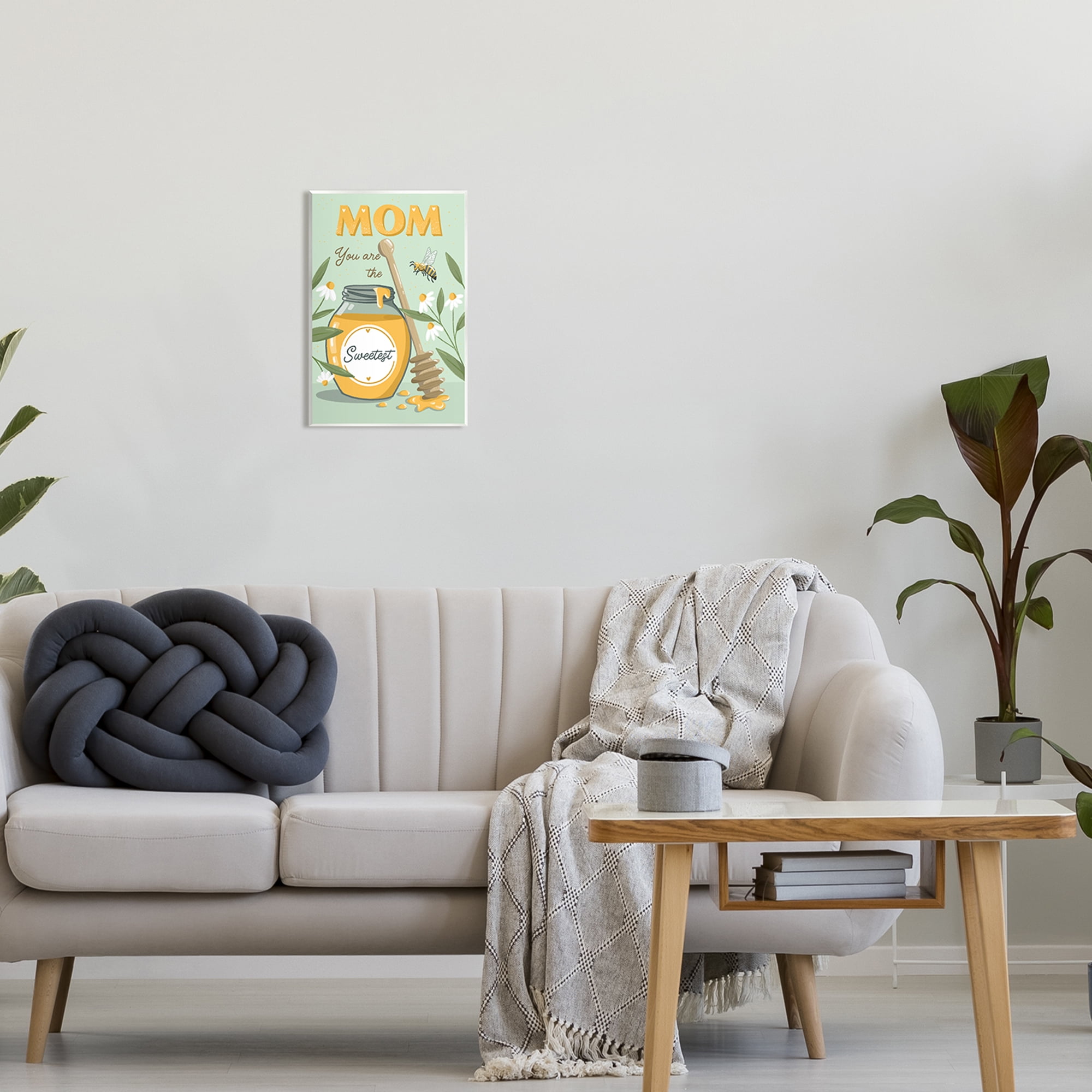 Stupell Industries Mom You Are The Sweetest Honey Jar Holiday Painting Unframed Art Print Wall Art