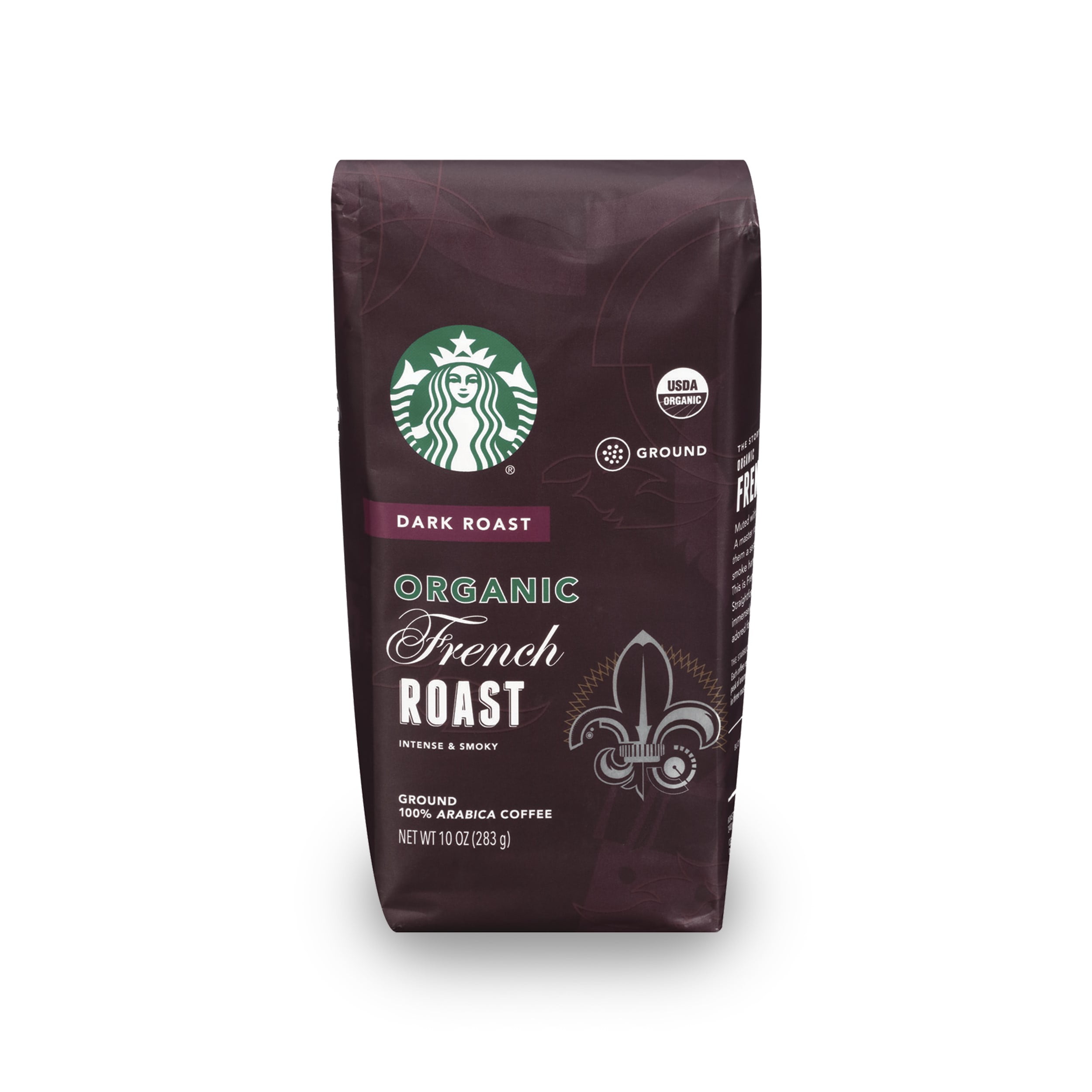 Starbucks Organic French Roast Ground Coffee 10Ounce Bag