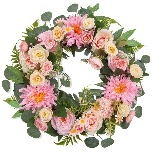 Summer Berry Wreath - Festival Rattan Door Hanging - Leaf Rattan Decorative Pendant