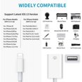 Lightning to USB Camera Adapter for iPhone/iPad, Female USB 3.0 OTG
